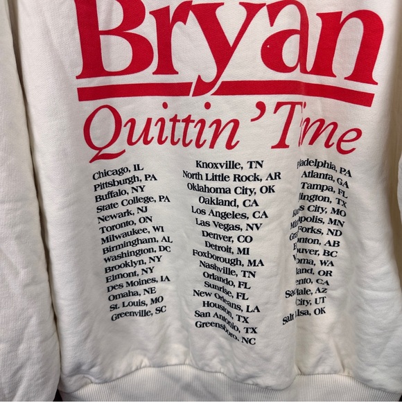 Zach Bryan Hoodie Mens Small Quittin' Time Tour Sweatshirt Band Pullover - Picture 6 of 6